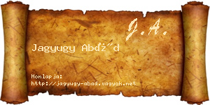 Jagyugy Abád névjegykártya